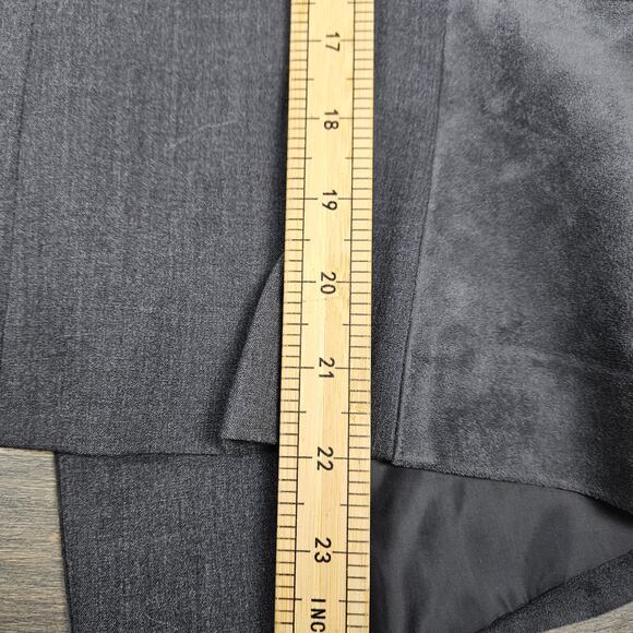 Karl Lagerfeld Paris Gray Two Texture Career Blazer Jacket Stretch Womens 10 - Picture 7 of 9